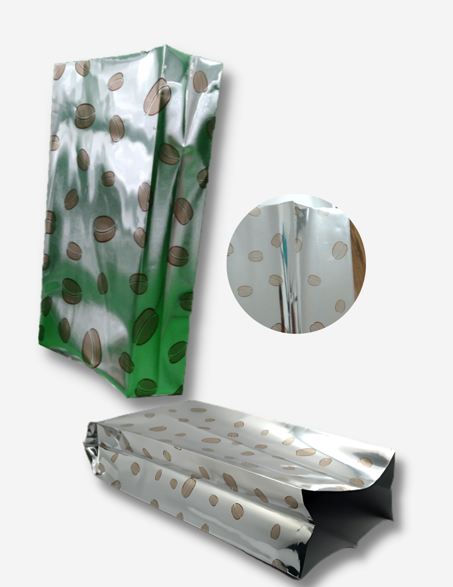 BOLSA FUELLES SELLO CENTRAL CON GRANITO DE CAFÉ